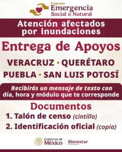 ● El operativo de entrega de apoyo será del 22 al 29 de octubre y para esta primera entrega se convocó a 17 mil personas cuyas viviendas ya fueron censadas por las y los servidores de la nación