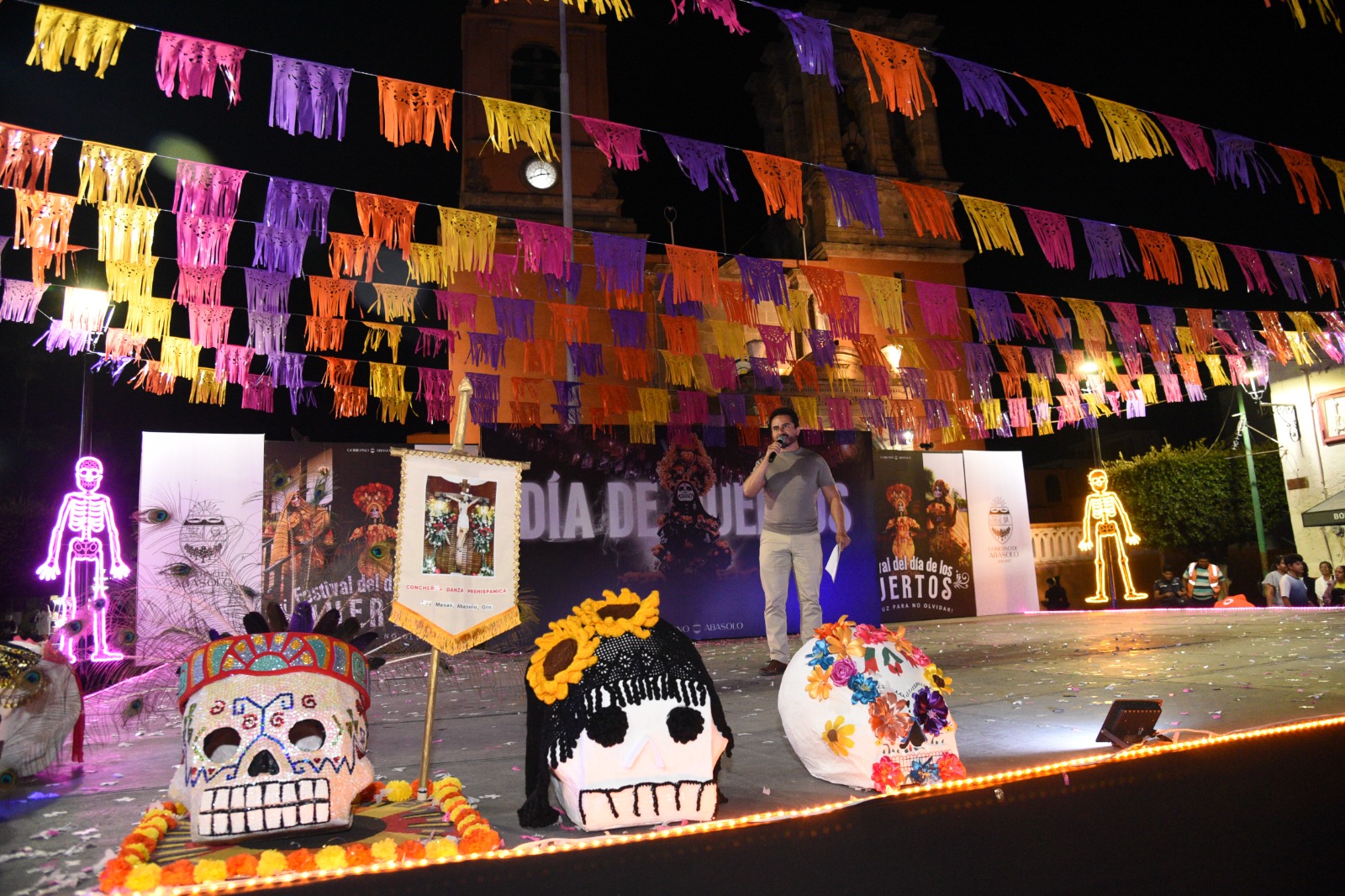 Abasolo en su Concurso de Catrinas esto en el marco del Festival del Día de Muertos 2025